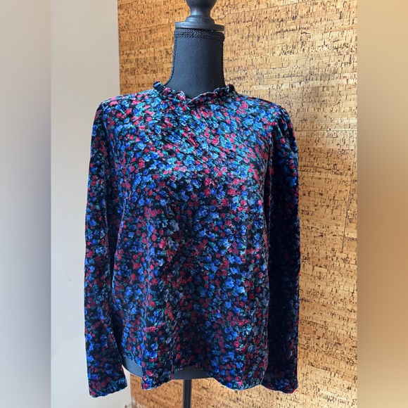 GAP Tops - GAP Multicolor Floral Velvet Top